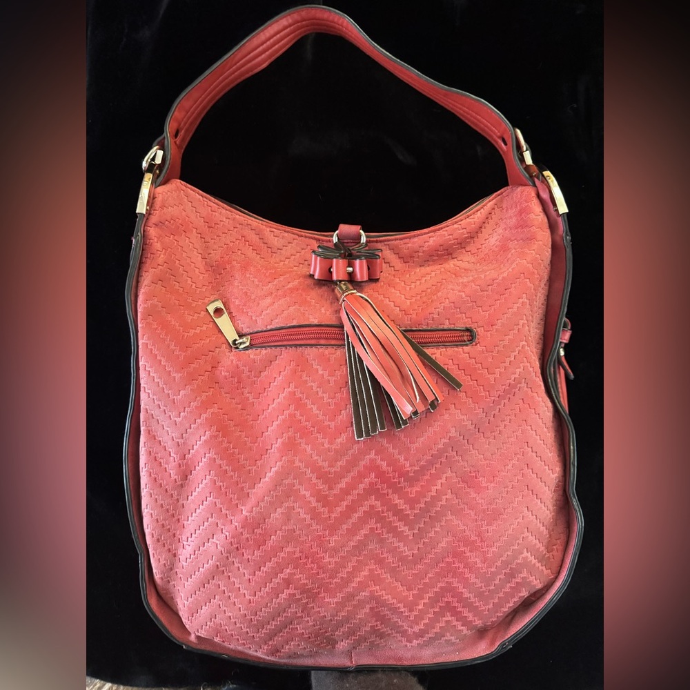 Tangerine chevron hobo bag NWOT